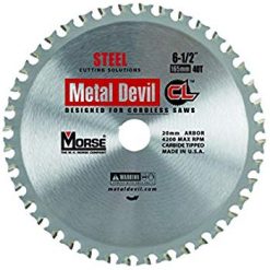 Cirkulär Stålkapklinga Metall D CL 165-1,5-20-40T -stål- skärsågblad med produktinformation tryckt på.
